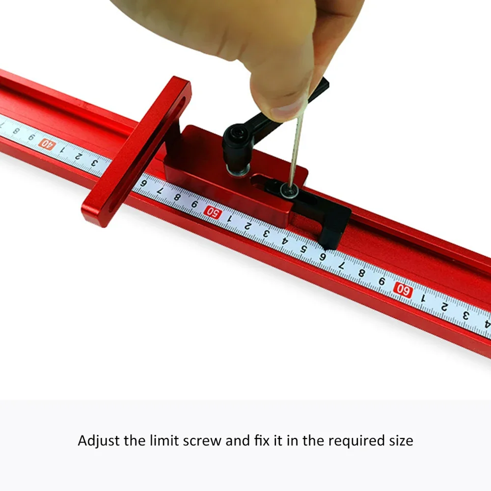 Outils de travail de calcul de pistes en T en alliage d\'aluminium, butée de voie d\'onglet, butée de chute pour le travail de calcul, établi, outils