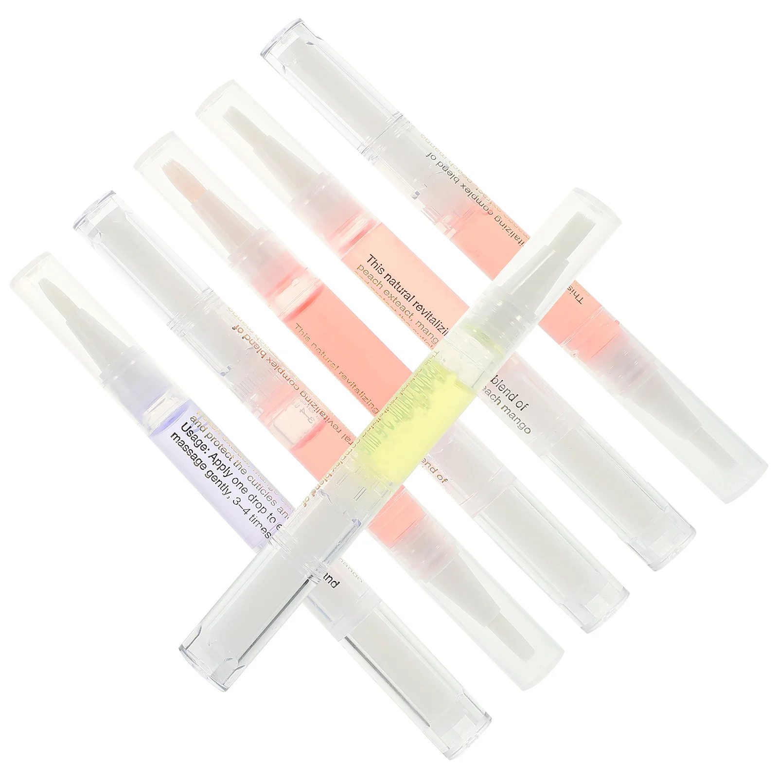 

6Pcs Nail Cuticle Oil Pens Professional Nail Care Softening Manicure Essential Oil Brush Pen Nourishing Repair Salon Moisturizer