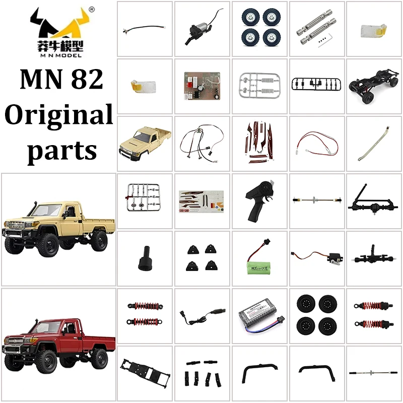 

MN Model MN82 LC79 Original Factory Parts Wave Box Shock Absorber Axle Girder Wheel Eyebrow Rc Cars for Accessories Parts