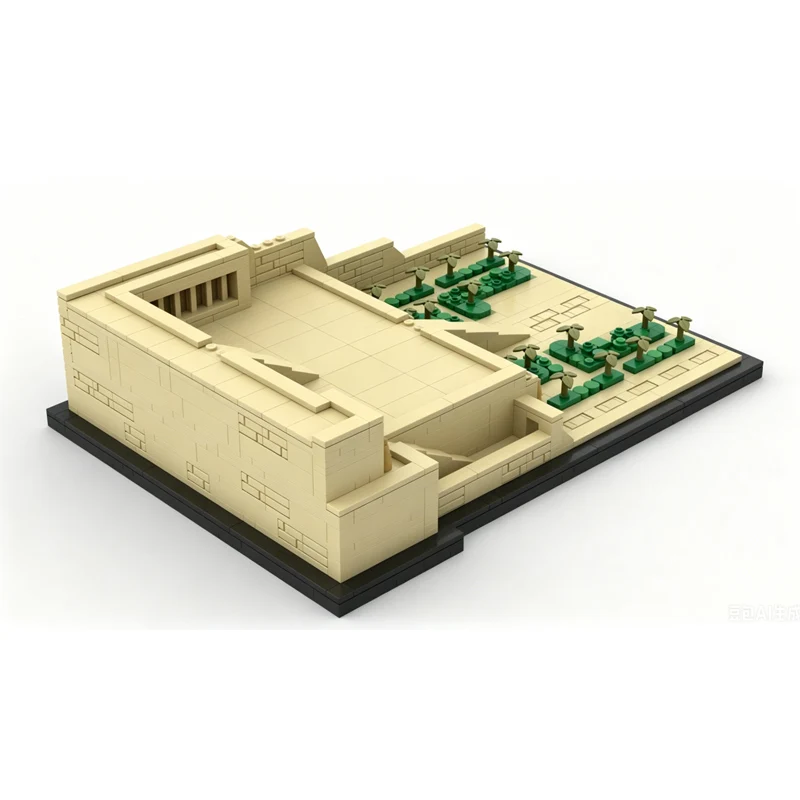 

928PCS Egyptian Temple Diorama Model MOC Building Bricks City Street View Modular Technology Gifts Holiday Assemble Children Toy