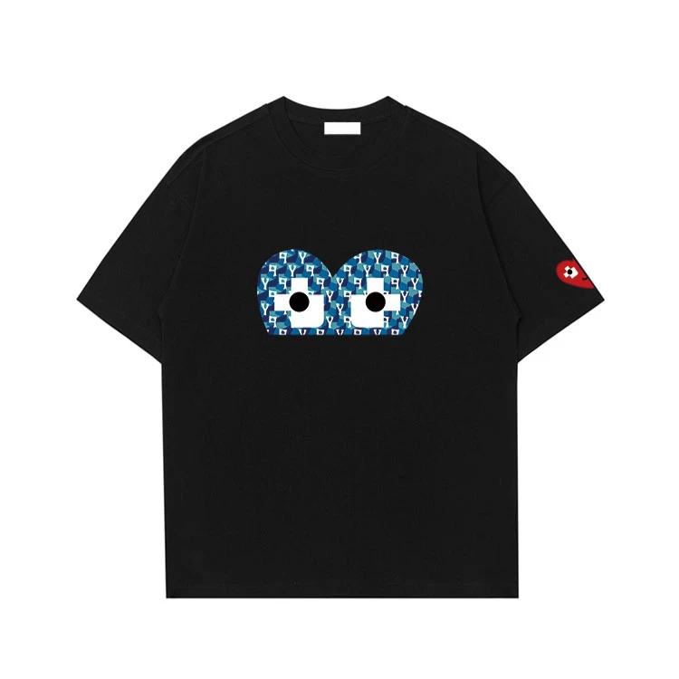 Лето 2025 г., новая роскошная брендовая футболка из чистого хлопка высокого качества с коротким рукавом, дизайнерская повседневная футболка с принтом, свободная повседневная одежда унисекс