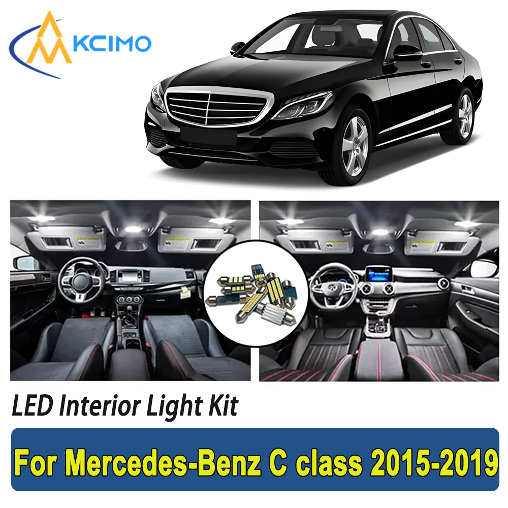 

New Light Bulb For Mercedes-Benz C class W205 (2015-2019) Premium Bright LED Interior Dome Map Trunk Light Kit Car Led Lamps