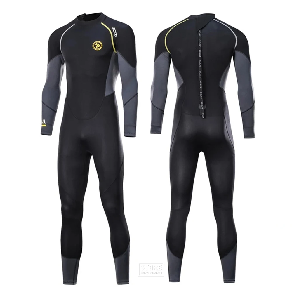 

3MM Neoprene Wetsuit Men Scuba Diving Full Suit Spearfishing Wear Snorkeling Surfing One Piece Set Swimsuit Equipment