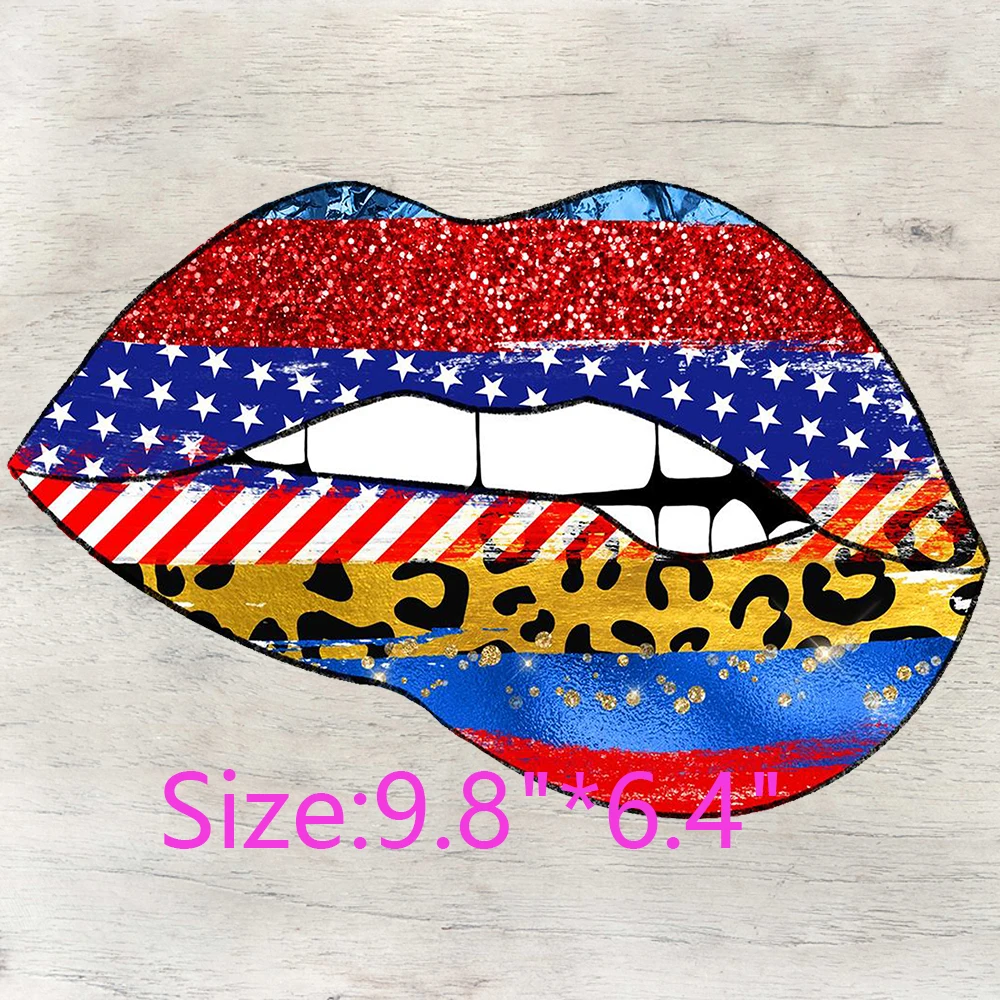 Red Lips Butterfly Leopard Fashion Ready to Press Transfers Custom Ready to press DTF Transfers Iron-on transfers for clothing