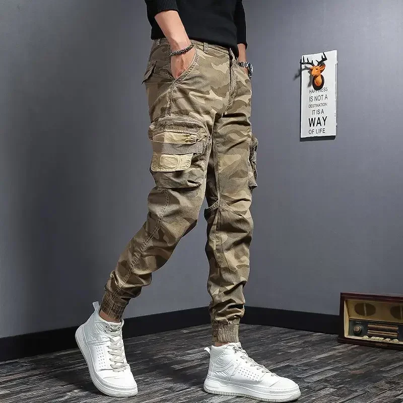 Casual Cargo Pants for Men Camo New In Camouflage Designer Cheap Regular Fit Korean Style Trousers Man Cheapest Street Harajuku