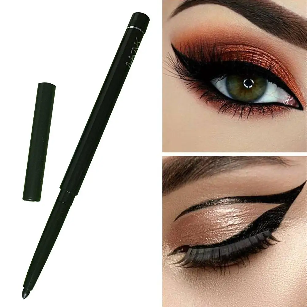 Lápiz Delineador de ojos mate suave para mujer, lápiz de Gel resistente al agua, duradero, negro, blanco, Ojos de gato, ojos marrones, cosméticos, maquillaje ahumado