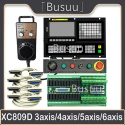 X c809d 3/4/5/6軸リンケージ彫刻、フライス盤、ドリル、タッピング用CNCコントローラー、専用ハンドホイール付きアダプタープレート