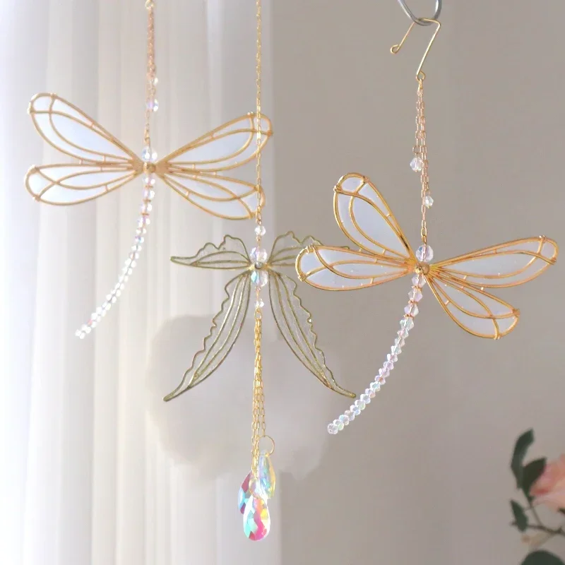 Dragonfly Sun Catcher Pendant, Window Home Decoration, Fairy Wing Crystal Craft
