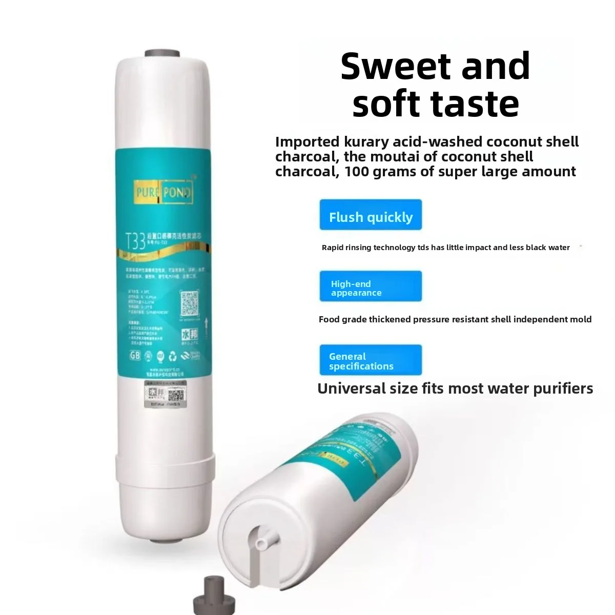 T33 Inline Activated Carbon Filter 1/4