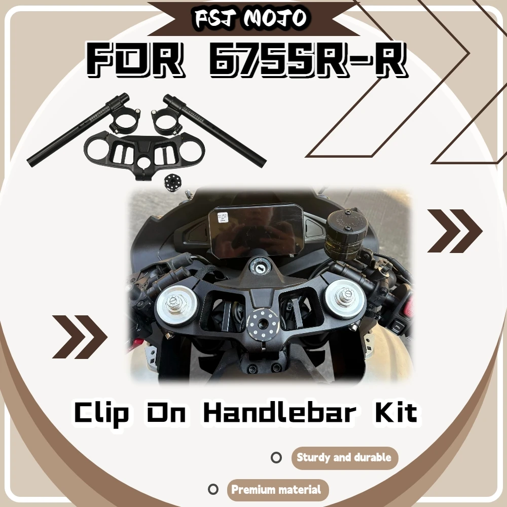 For 675SR-R Lowered Clip On Handlebar Top Yoke Triple Tree Adjust Riding Posture For High Speed Track Racing Parts