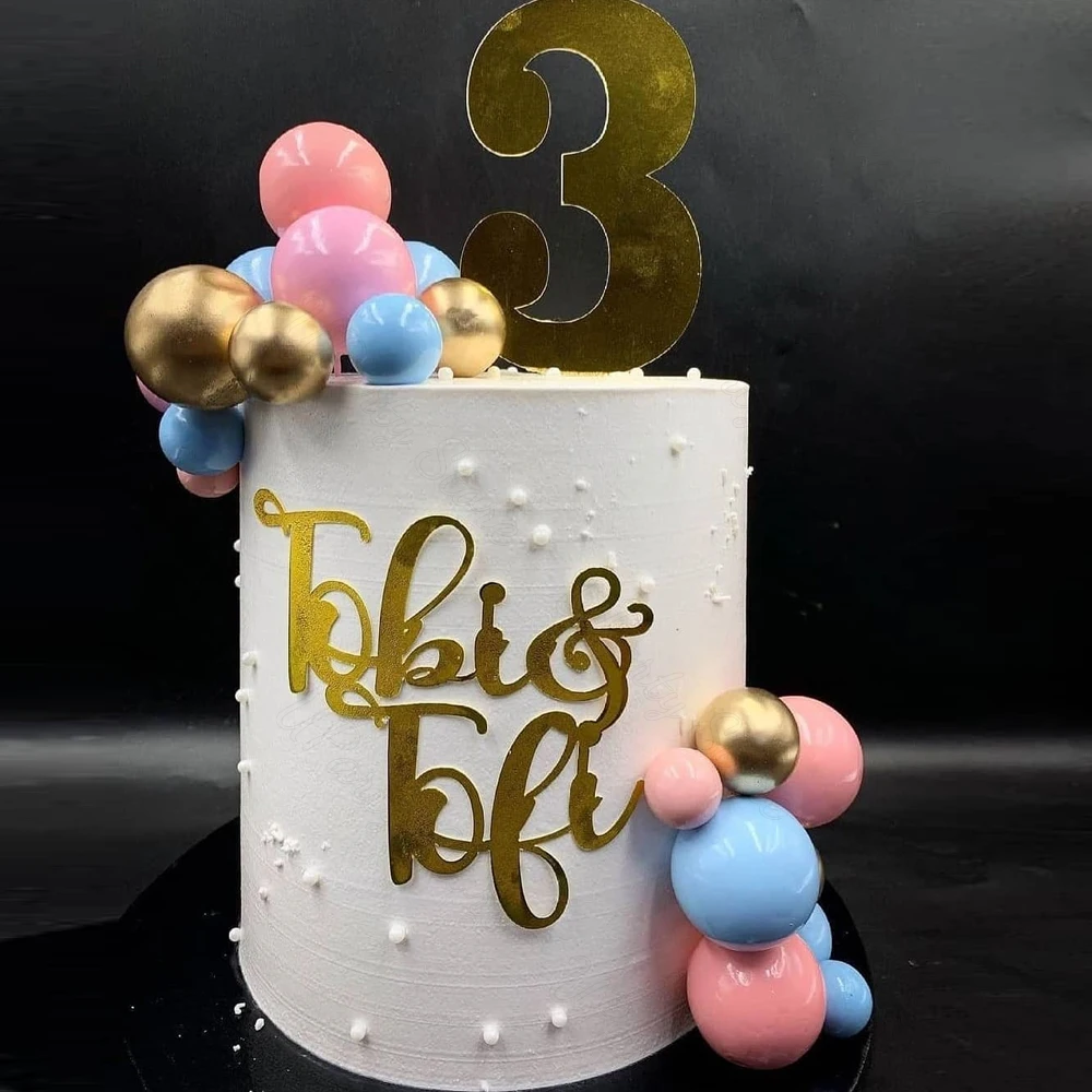 100 Stück 30 Farben Kugel-Kuchendekoration 2/2,5/3/4cm Schaumstoff-Kugeln Cupcake-Topper für Geburtstag Hochzeit Kuchendekoration – Detail 9