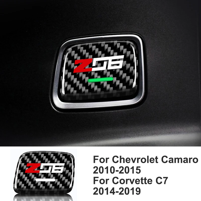 

For Chevrolet Camaro 2010-2015 Corvette C7 2014-2019 Car Ignition Start Button Cover Decorative Sticker Modification Accessories