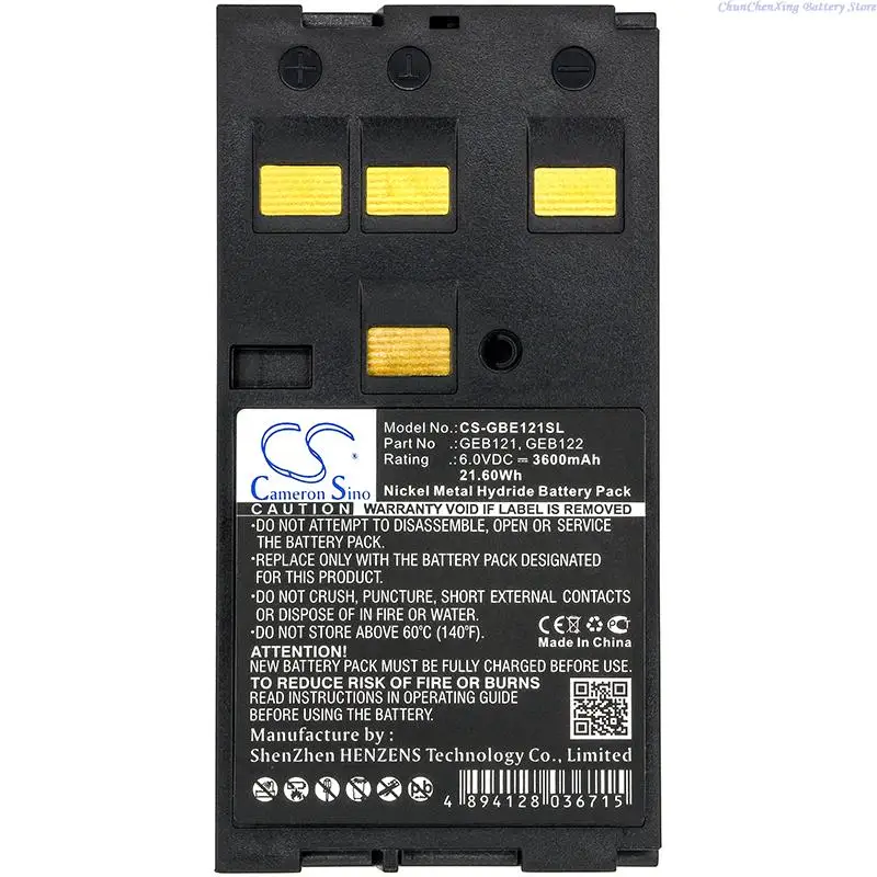 Caméra Sino – batterie 3600mAh, pour modèles GEB121,GEB122, Leica, TPS400,TPS700,TPS800,GPS500,SR500,TC406,TCR405,TCR406, pour zomax ZTS 602LR
