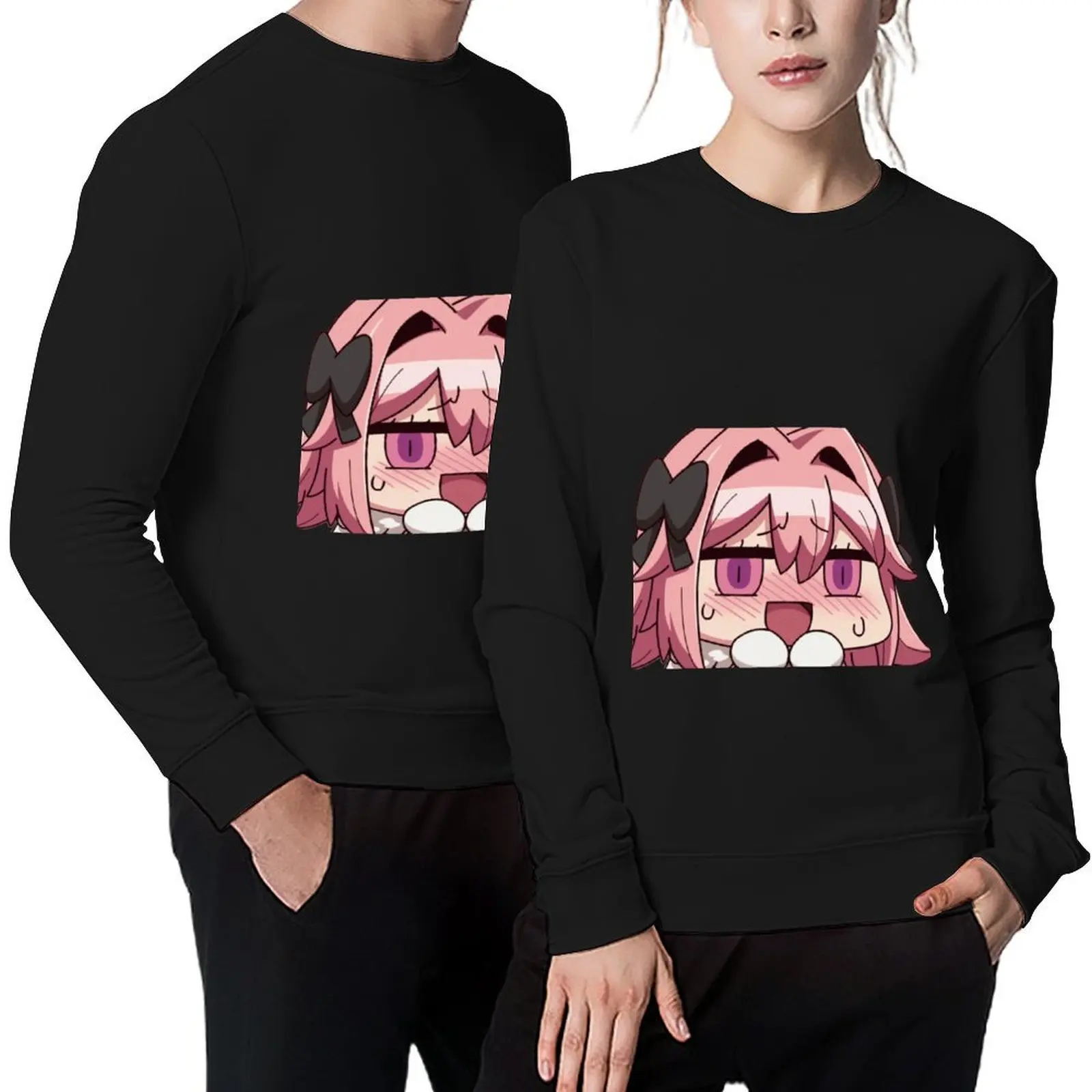 

Excited Astolfo Pullover graphic t shirts men japanese style korean style clothes male clothes sweatshirts