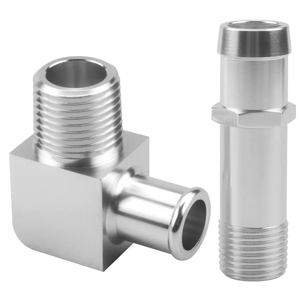 

2pcs Intake Manifold Fitting 3 Inch Pipe 3 4 1 2 NPT 90 Degree Aluminum Car Engine Supplies High Performance Efficient