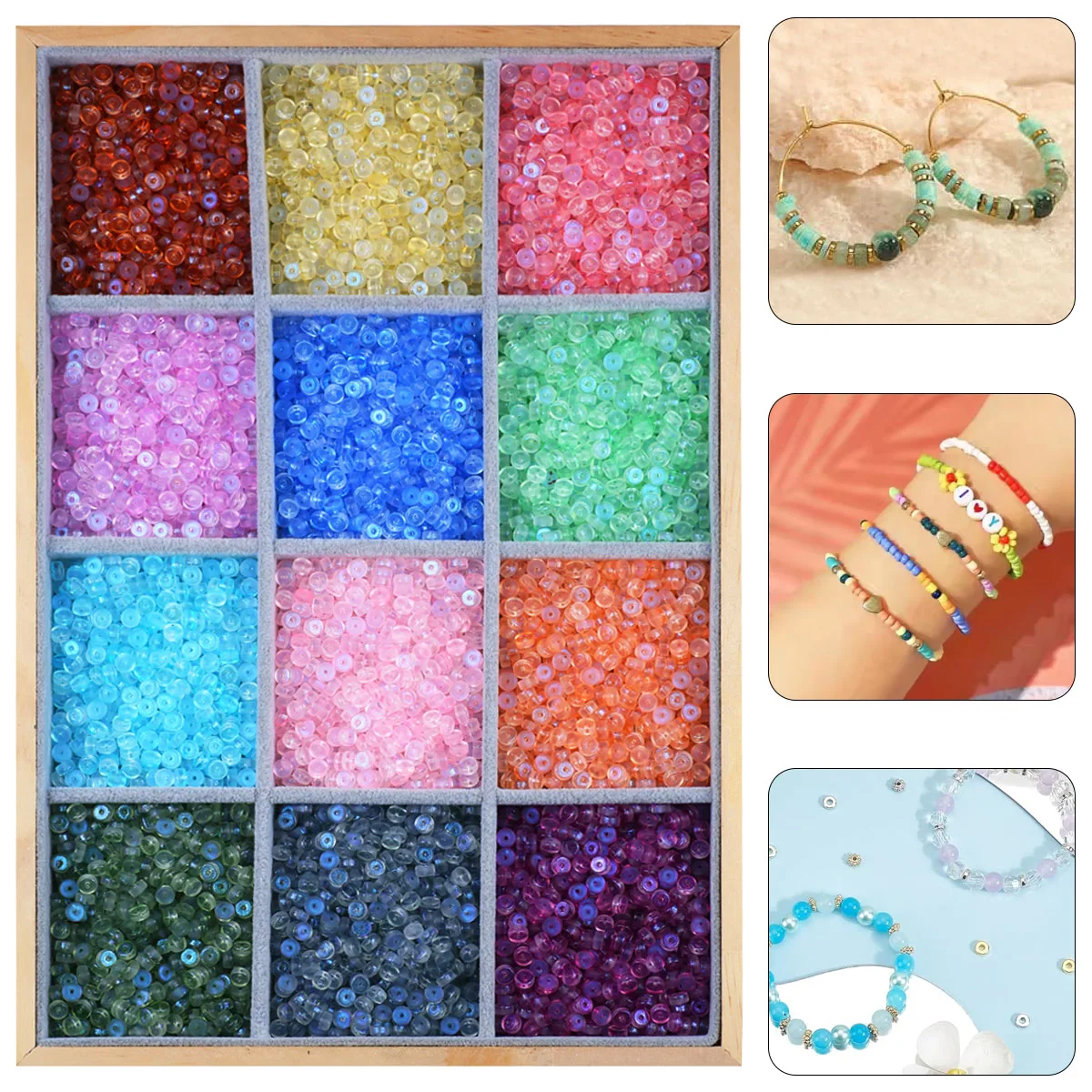 6×3mm Dazzling Colors Cylindrical Matte Glass Bead Acrylic Spacers Loose Beads For Jewelry Making DIY Bracelets Accessories