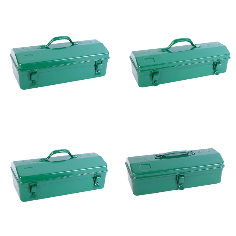 Green Color Iron Multifunctional Household Maintenance Tool Storage Box for Professional Amateur- Worker Toolbox