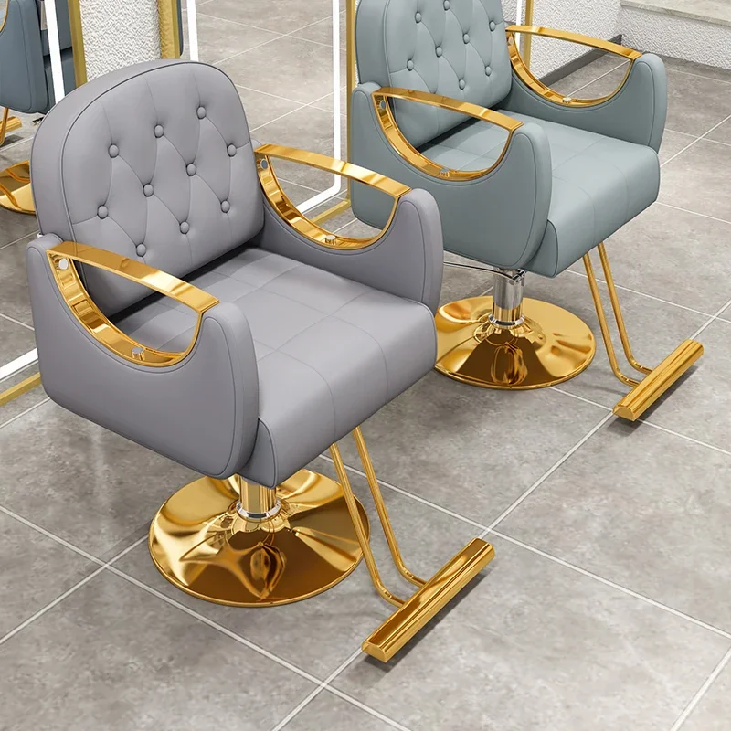 Luxury Hair Salon Barber Chair Lift Rotate Minimalist Comfortable Salon Chair Hair Exclusive Chaise De Coiffure Salon Furniture