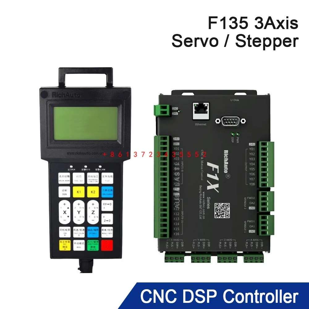 

DSP F135 CNC Cylinder Multi-Spindle DSP Controller 3 Axis Control System RichAuto DSP F135 Replace DSP A15 B15 For Cnc Engraver