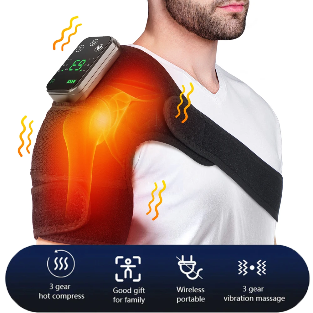 electrothermal vibration massage shoulder support belt Vibromasseur pour femme 3 en 1 / Vibrateurs de gode Bluetooth APP / St main image 0