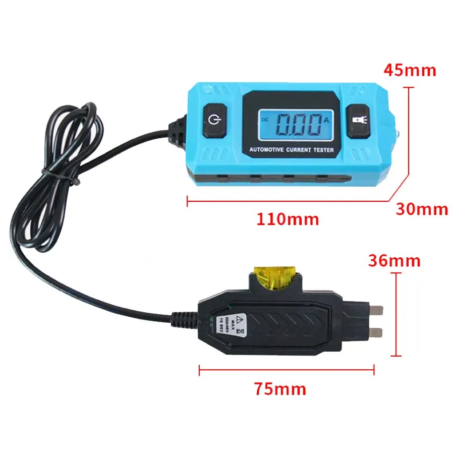 High Accuracy 0.01A ~ 19.99A Automotive Fuse Galvanometer Leakage Tester Car Circuit Fault Finding Vehicle Fuse Diagnostic Tool