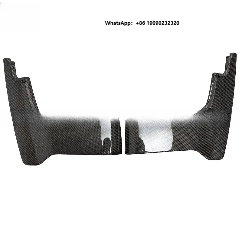 Wet Carbon Fiber Rear Bumper Wrap Angle Glossy Black Car Corner Diffuser Splitter Parts WT