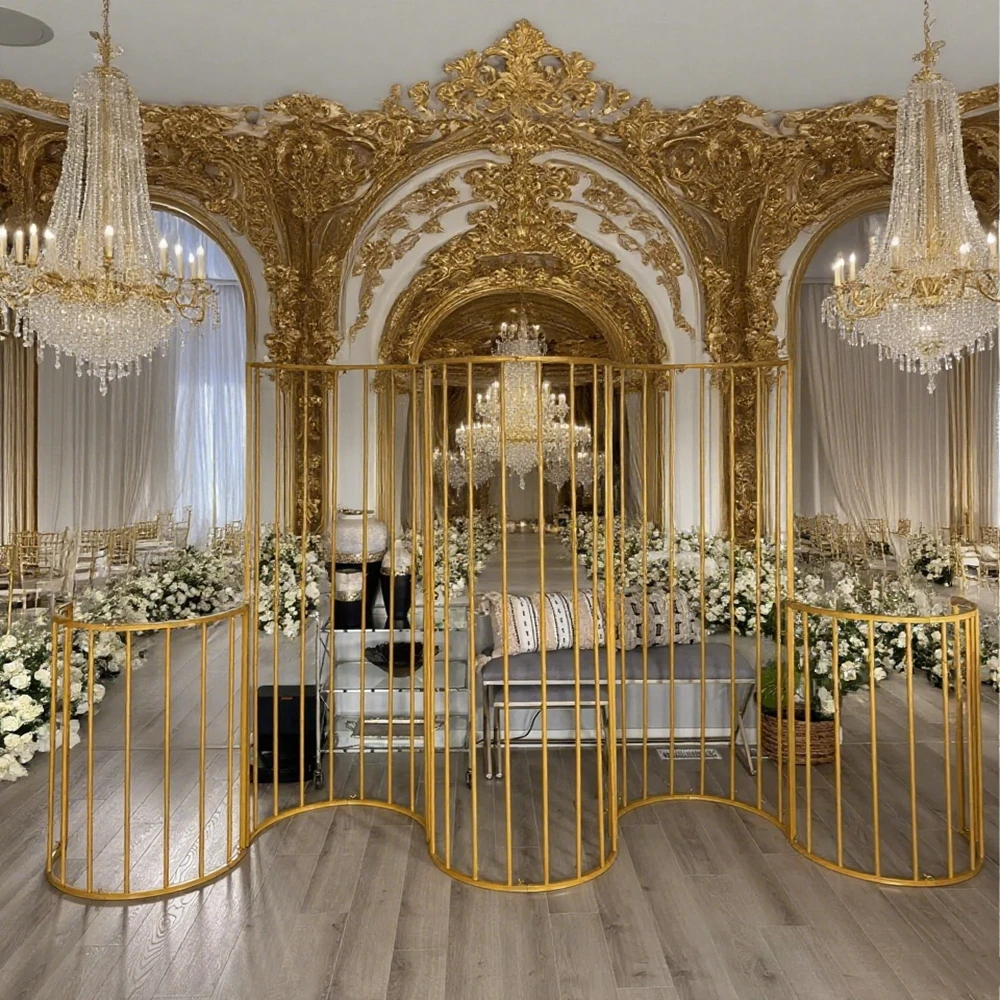 

5pcs)f30 gold/white/black/sliver back drop arch Centerpiece Weeding Decorative Metal Gold Arch Flower Backdrop Stand
