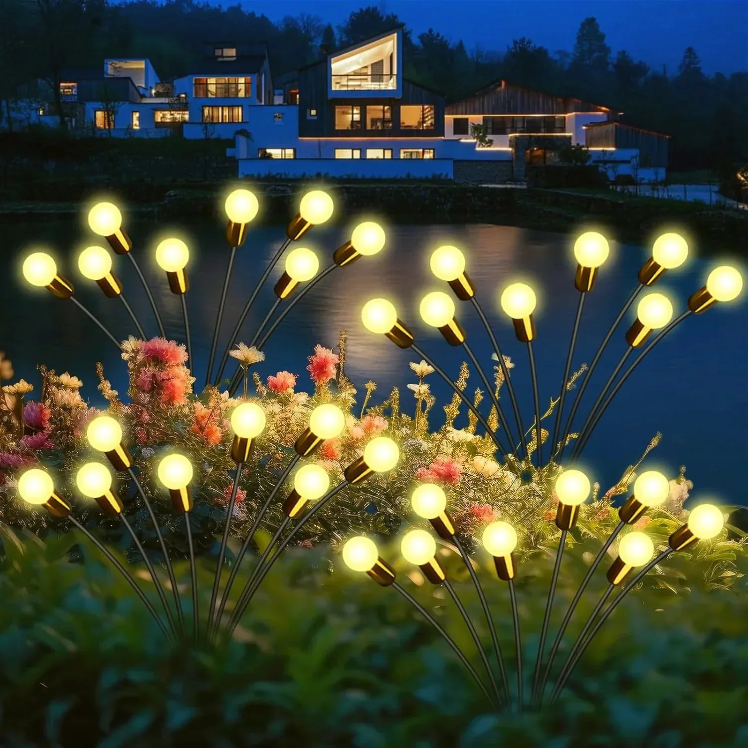 

Firefly Lawn Lamps Solar Powered LED 6/8/10 Lights Outdoor Garden Landscape Firework Decoration