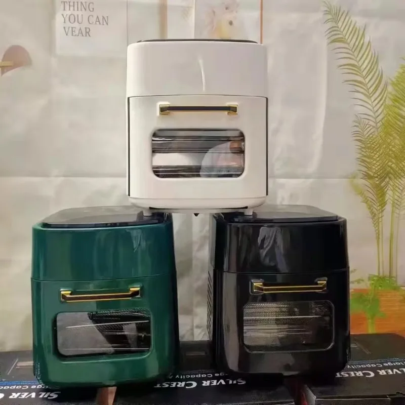 مقلاة هوائية كهربائية متعددة الأكثر مبيعًا من Silver Crown، فرن زيت ذو سعة كبيرة للاستخدام المنزلي يتميز بشاشة LCD بلاستيكية #2