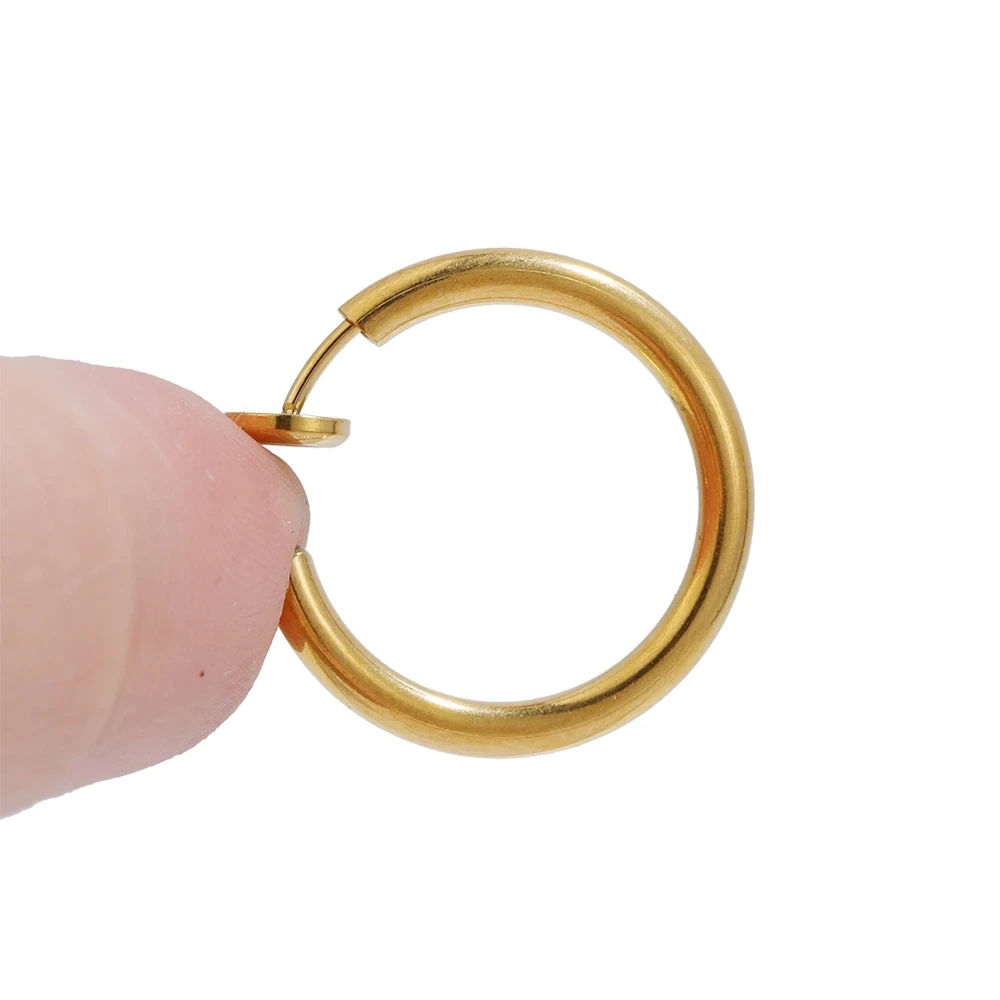 5Pairs Stainless Steel Without Ear Holes Clip Hoops Without Drilling Earring for Clip Earring Without Piercing Jewelry Making