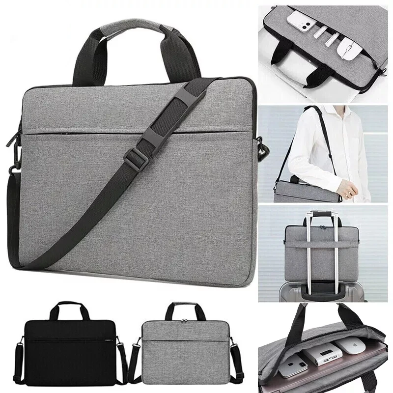 Bolsa de ombro impermeável para laptop, PC Maleta, capa macia para notebook, 15.6 Polegada