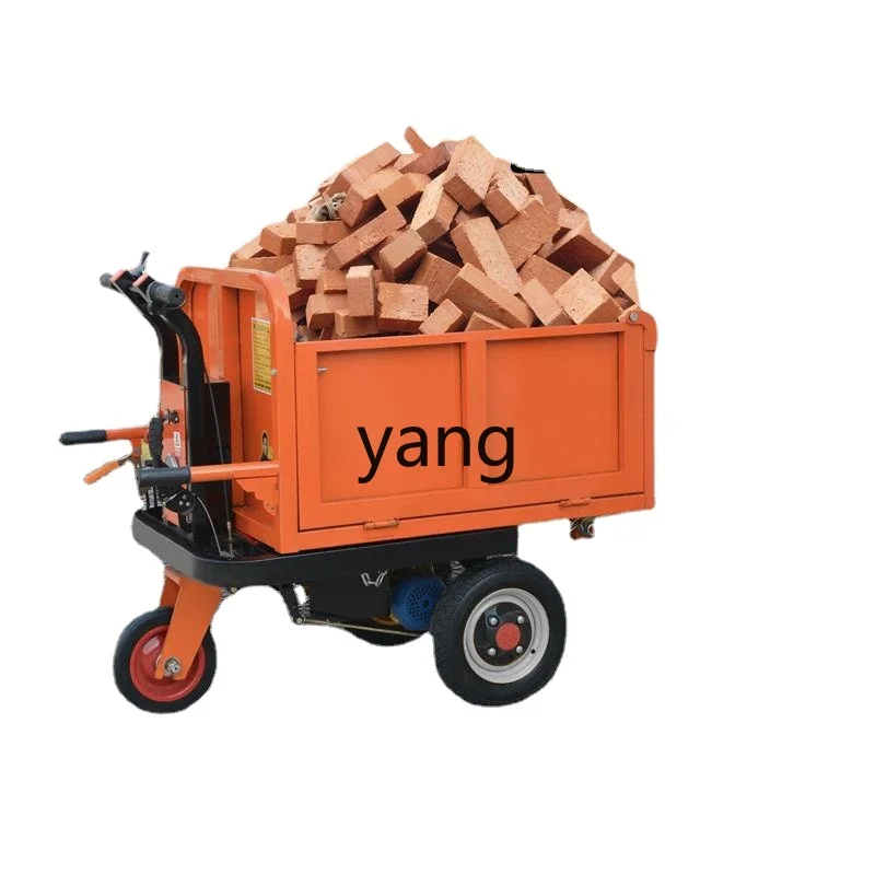 

Yjq Construction Site Truck Engineering Electric Three-Wheel Electric Hand Push Dumptruck Building Pull Electric Truck