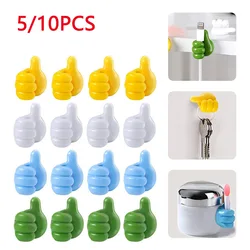 10/5PCS Hand-shaped Rubber Holder Glasses Cable Power Cord Charging Line Self Adhesive Mini Hook Car Storag Organizer Gadget