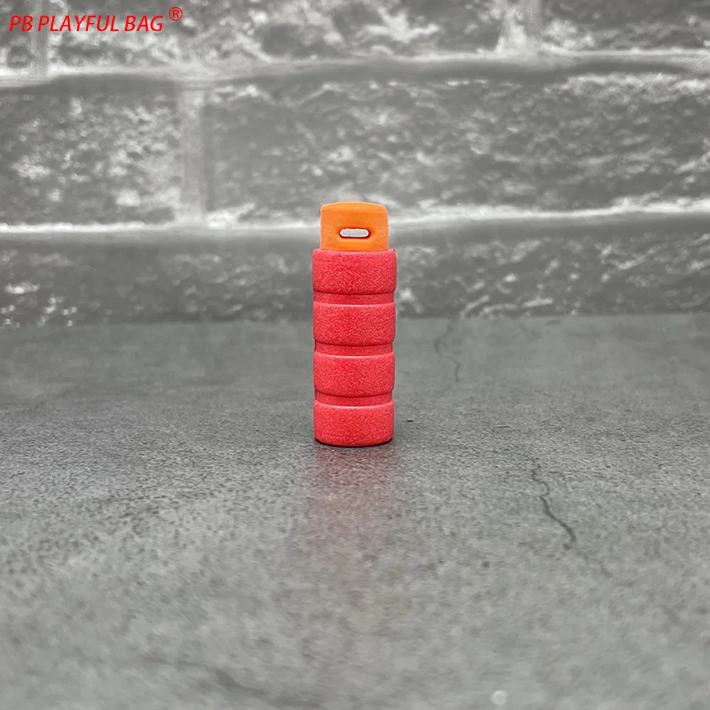 MK balas macias de quatro seções 3.6x1.3CM pistola de brinquedo de alto desempenho esponja de munição vermelho laranja balas curtas QJ109