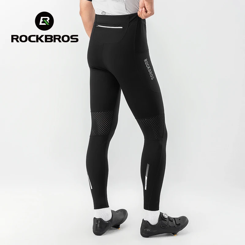 ROCKBROS Tights Trousers Cycling Gym Fitness Long Pants with Pockets Reflective Multifunctional Training Leggings EUR Size