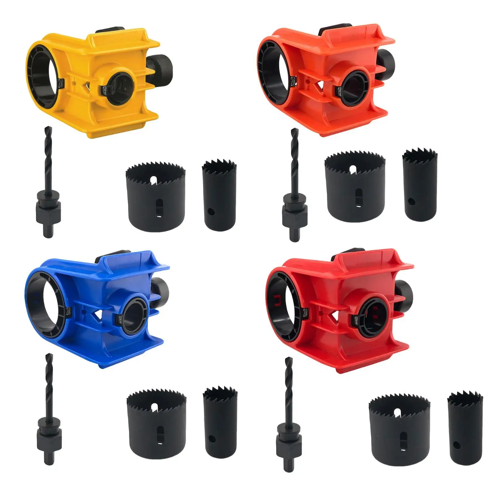 Door Lock Installation Kit Door Lock Jig Sturdy Hardware Precision Locks Mortiser with Guide Template 2 Adjustable Bushings