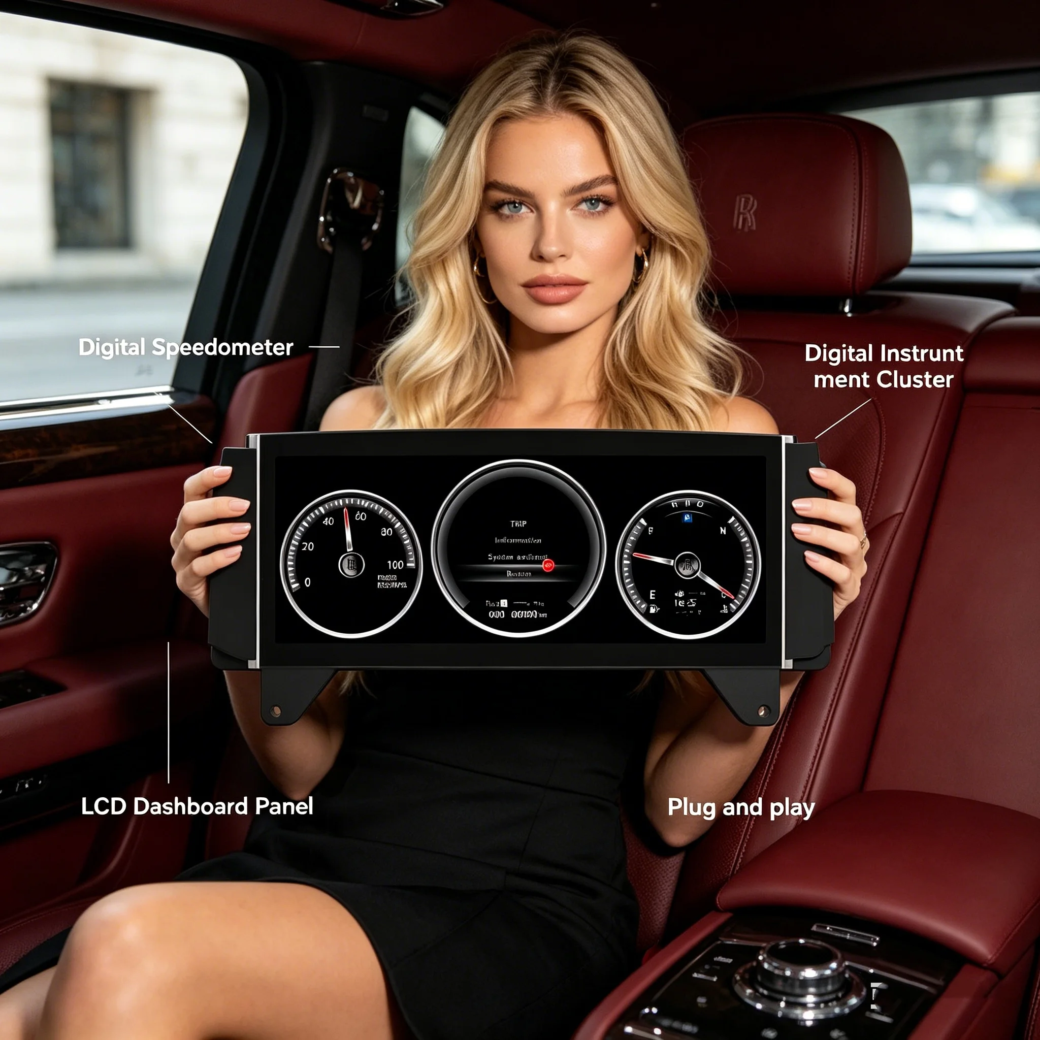 Car Digital Speedometer Cluster For Rolls Royce Phantom 2004-2013 LCD Dashboard Cockpit Instrument Panel LINUX System