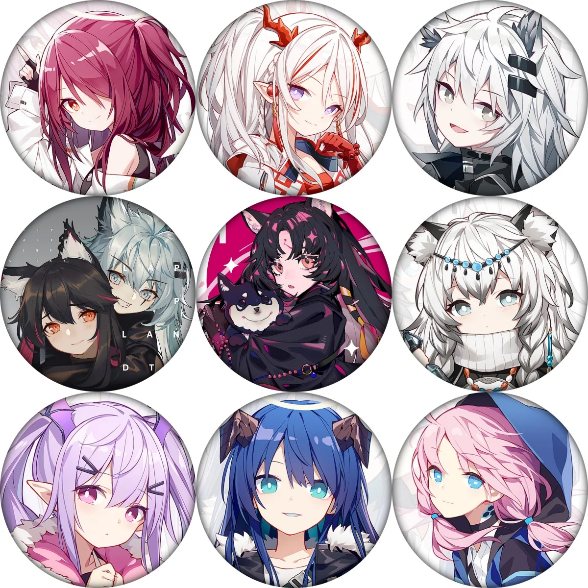 

58MM Game Arknights Cosplay Badge Anime Brooch Pin Accessories For Clothes Backpack Decoration gift