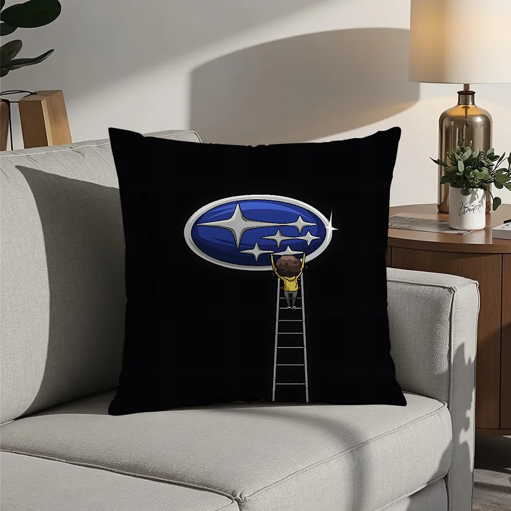 

jdm S-suBaruS w-WRX Sti Logo Pillow Case Plush Fabric Soft Pillowcase Double Sided Print Cushion Cover Household Gifts