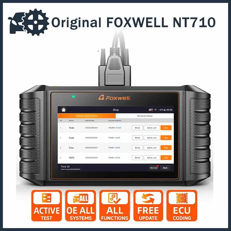 FOXWELL NT710 OBD2 Car Diagnostic Tools All System Bi-Directional Test IMMO A/F Adjust IMMO 30+ Reset ODB 2 Automotive Scanner