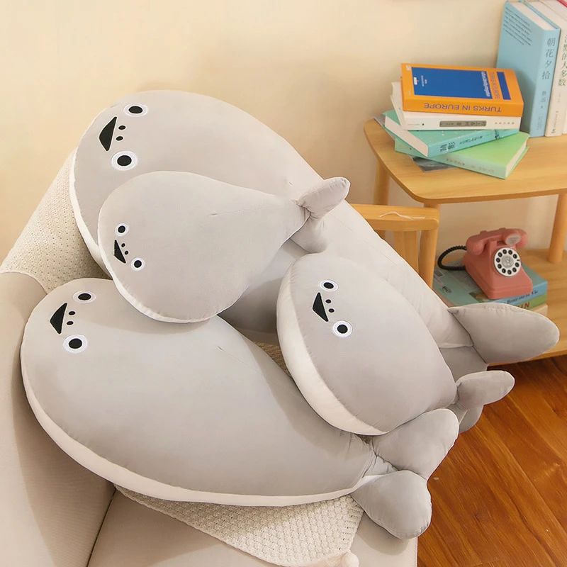 Kawaii Plush Toy Sakaban Fish Stuffed Doll Cute Sleeping Pillow for Kids Birthday Gift for Girls and Boys