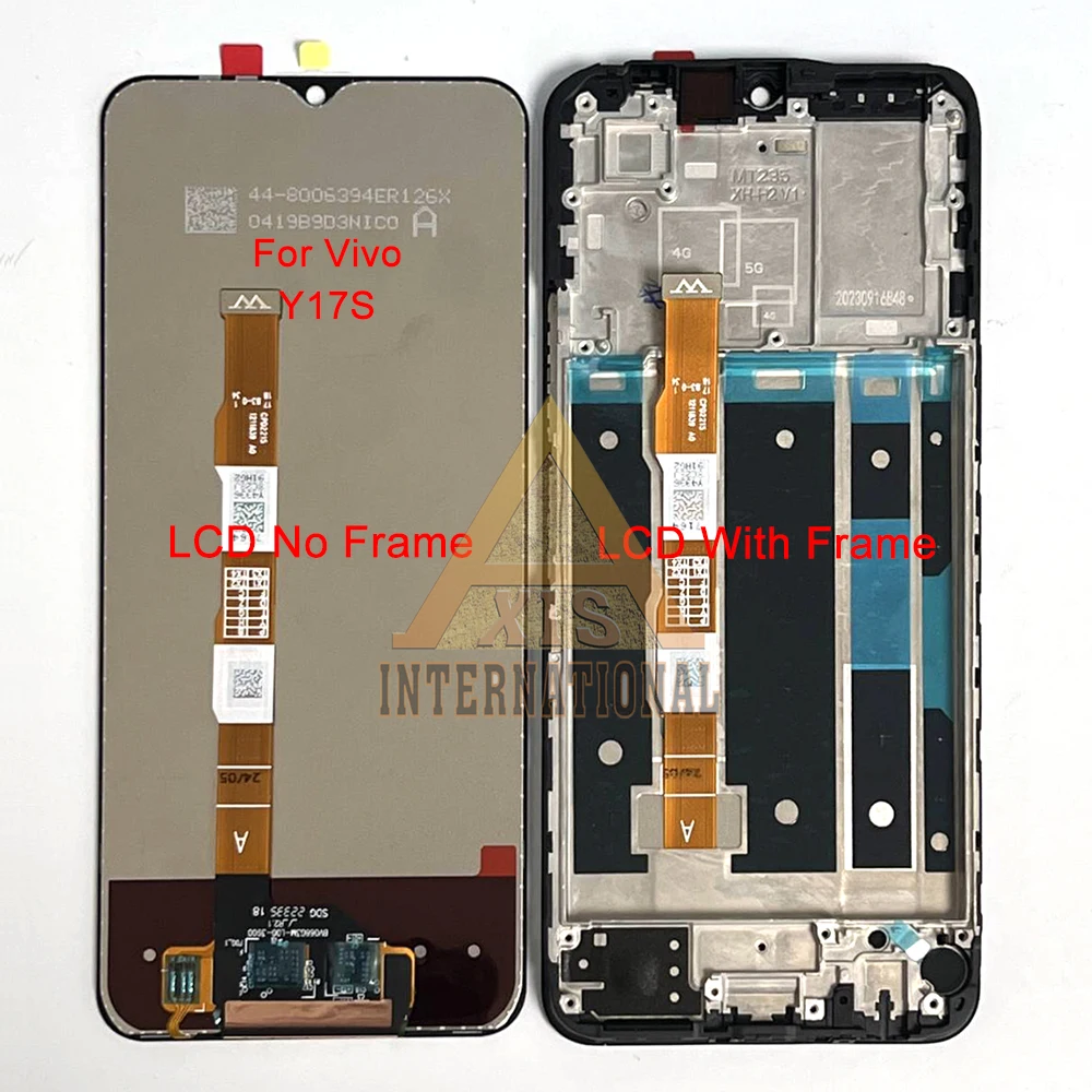 Original For Vivo Y27S V2322 LCD Y17S Display Screen+Touch Panel Digitizer Frame For Vivo Y27 V2249 LCD Y17 1902 V1901A Display