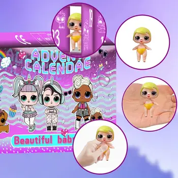 LOL PŘEKVAPENÍ! Adventní kalendář v krabičce s 24 dílky/sadou akčních figurek, PVC model, vánoční adventní kalendář, odpočítávání, dětské hračky, dárek 12 nejlepší prodej Adventní kalendář Minecraftu - №6