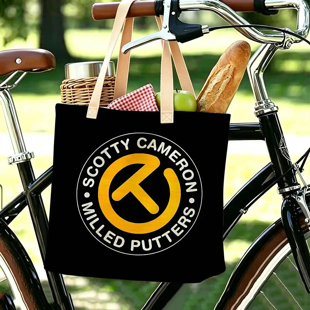 Marke S-Scotty C-Cameron Logo Mode Damen Baumwolle Polyester Tragetasche Große Kapazität Geschenke Reißverschluss Für den täglichen Einkauf – Detail 11