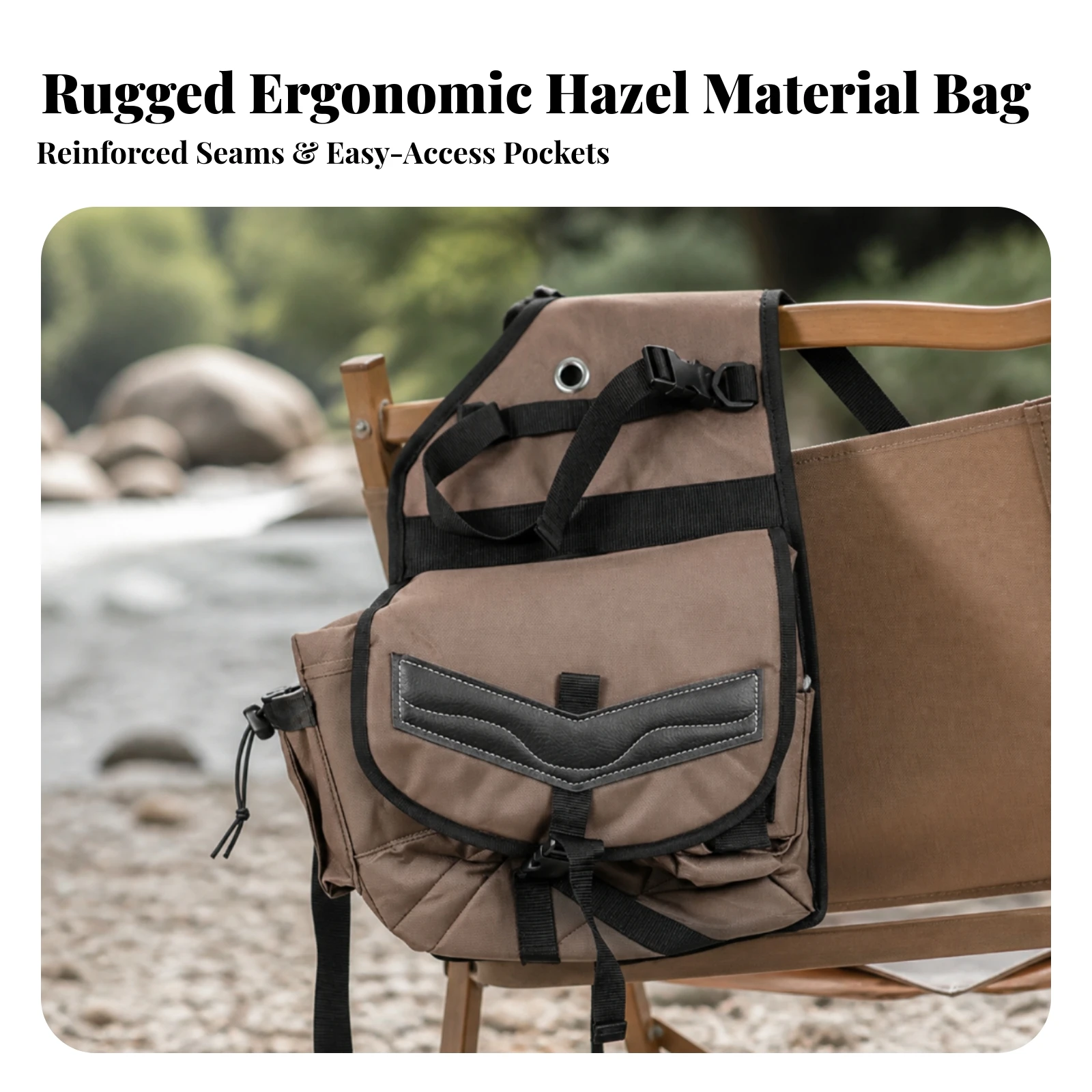 Canvas Saddle Bag with Side Pockets Spacious Equestrian Gear Bag with Buckles Horse Saddlebag Reinforced Luggage Secure