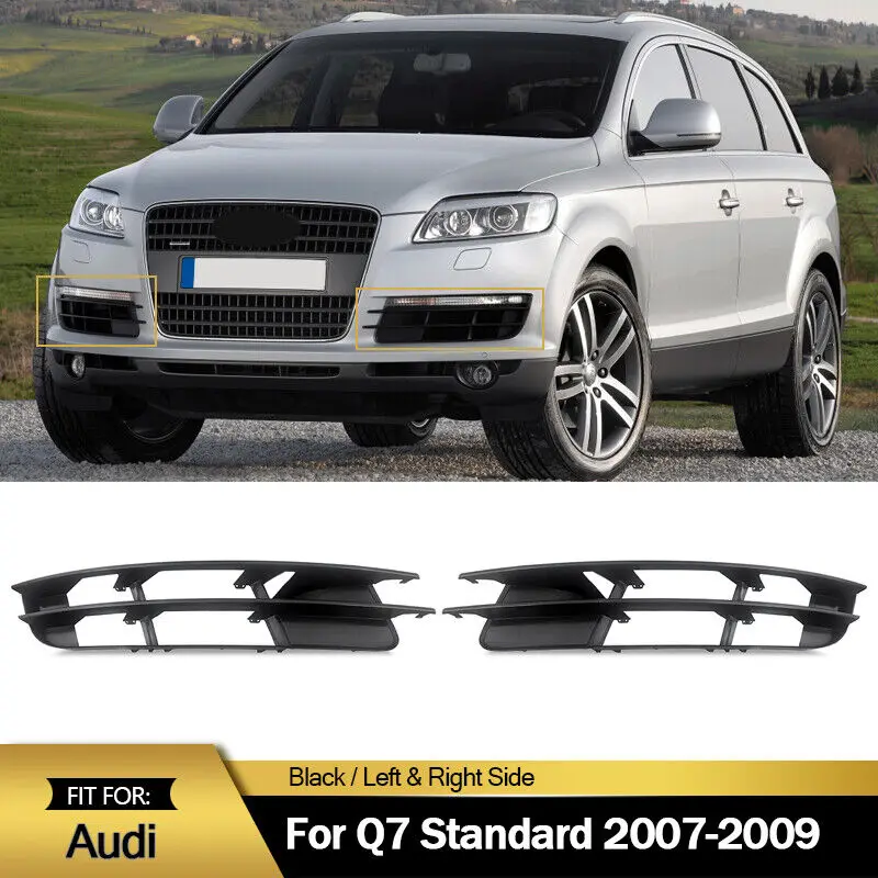 Front Bumper Lower Grill Fog Light Grille Covers For Audi Q7 Standard 2007-2009