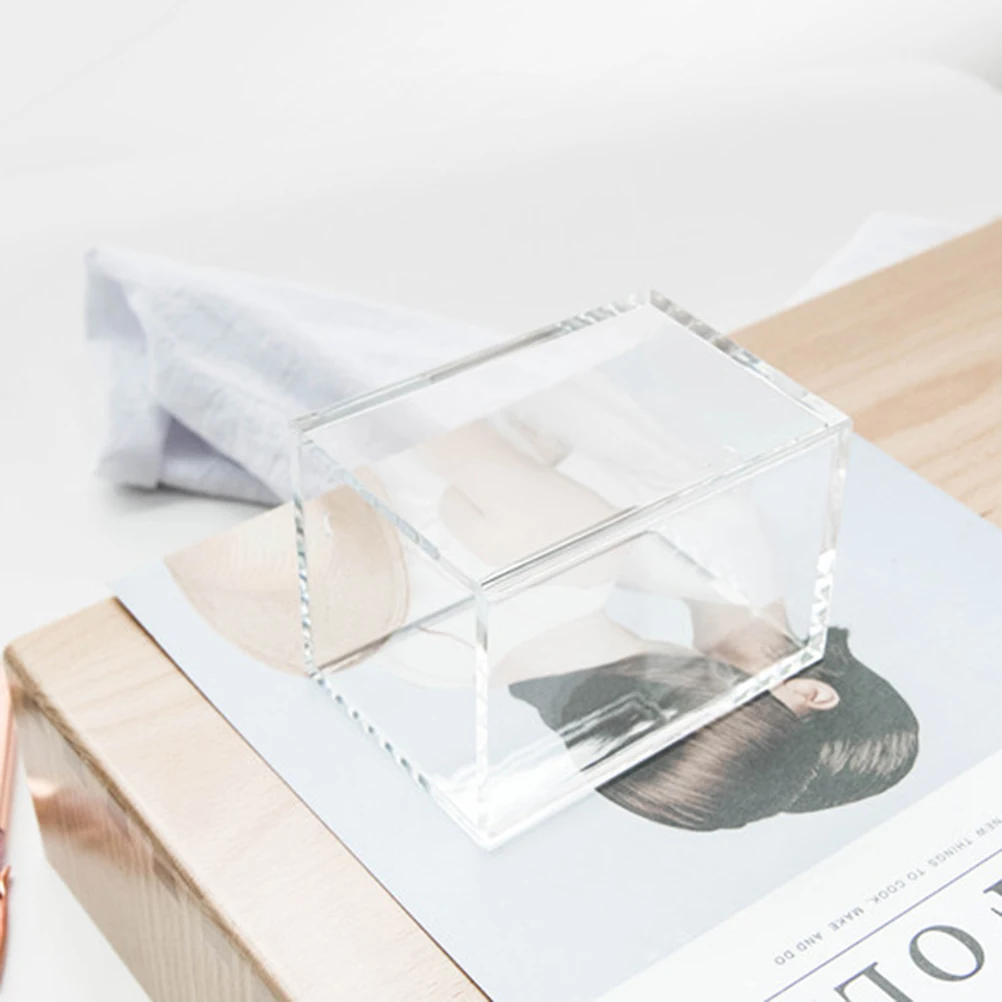 

Acrylic Pen Holder Desktop Stand Makeup Brush Stationery Organier Cup Pencil Square Bracket
