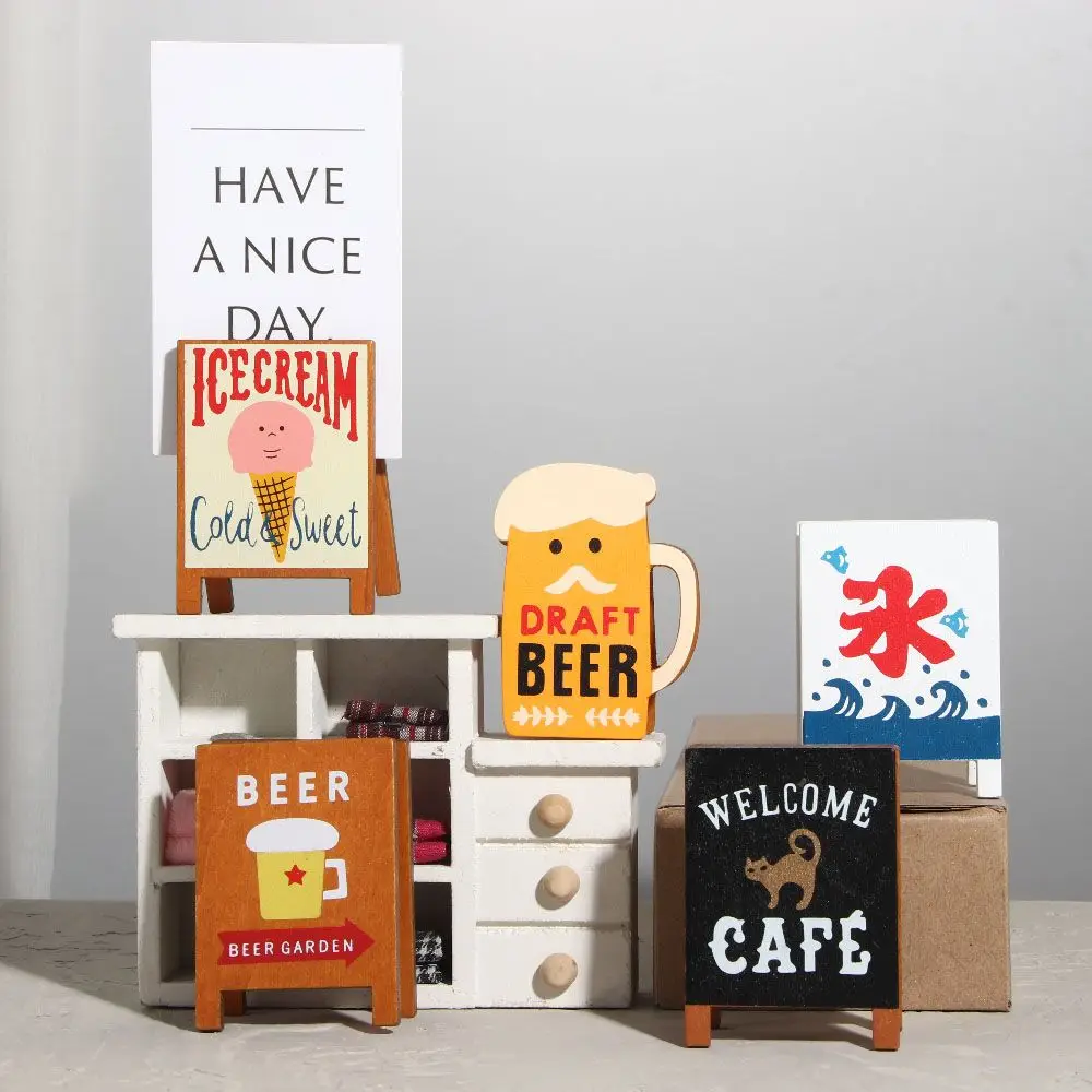 Stationery Desktop Decoration Folder Clip Cat Wooden Beer Vintage Message Holder Memo Holder Photo Card Stand Memo Clip