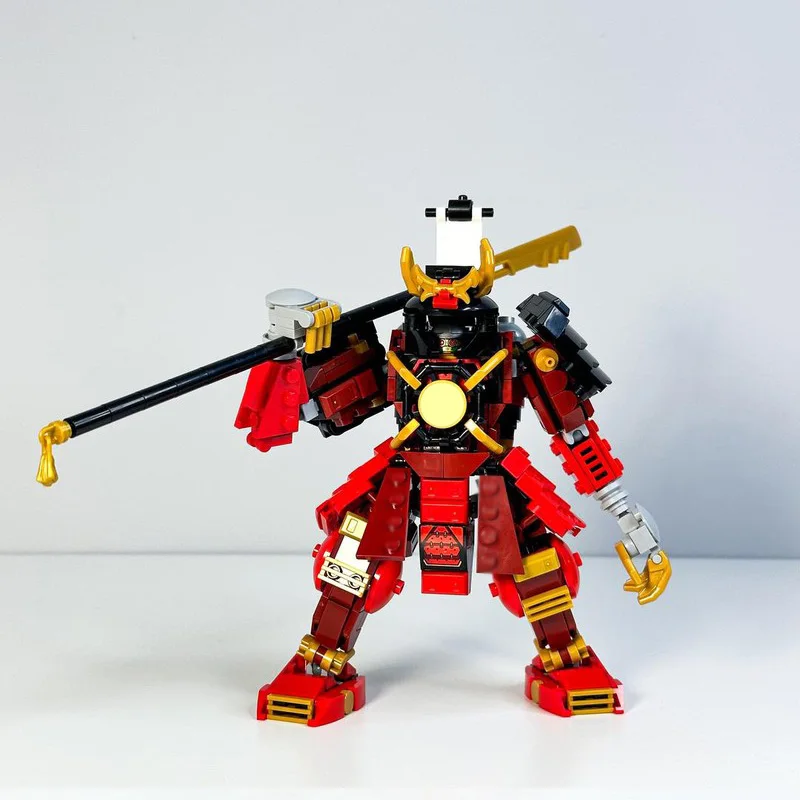 521 PCS Customize Samurai X mech MOC Customize Modular Building Block Model Educational Simple Technology DIY Assembly Toy Gift