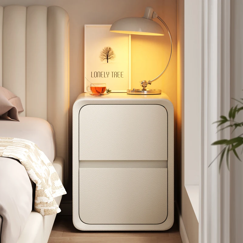 

bedside table household 2025 new small cream wind bedside storage cabinet bedroom ultra-narrow crevice bedside table
